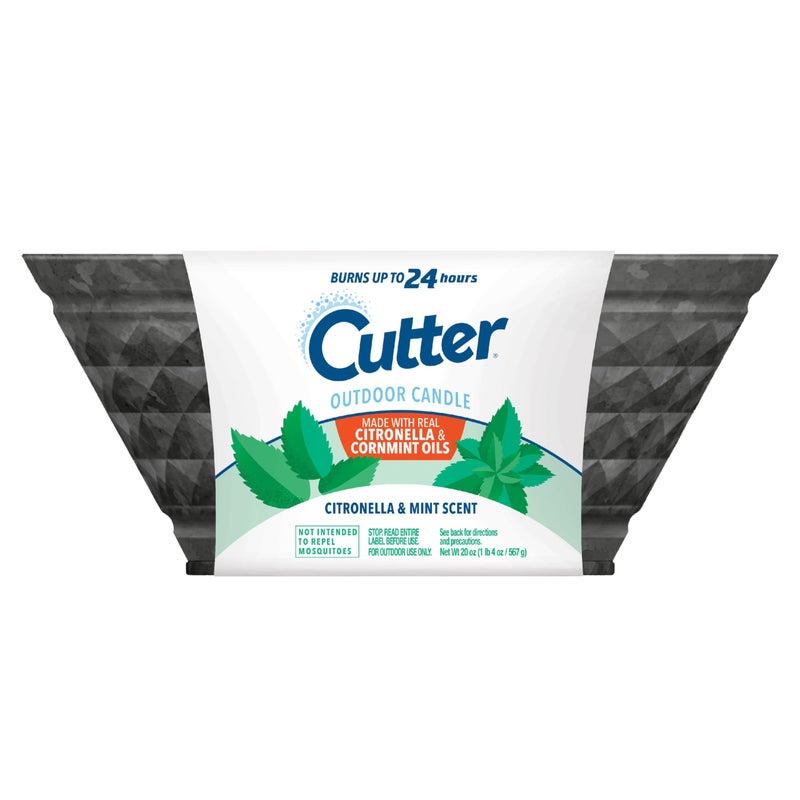 Cutter Outdoor Scented Candle Citronella and Mint Scent Brings Glow and Ambiance to Your Outdoor Space  20 Ounces - Image 1